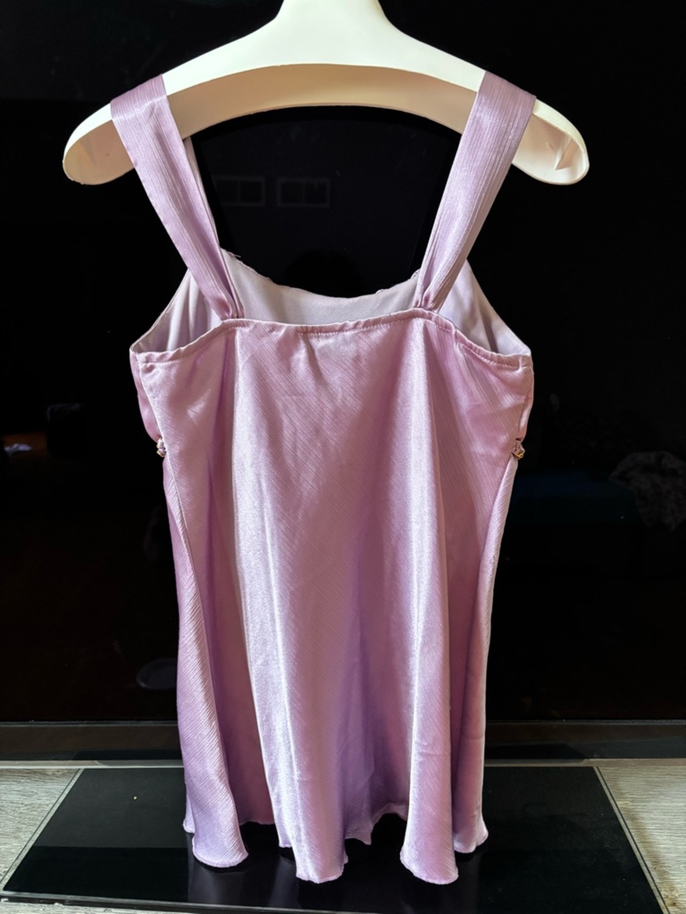 Iz Byer Lilac Satin Camisole with Chain Waist Detail - Picture 8 of 8